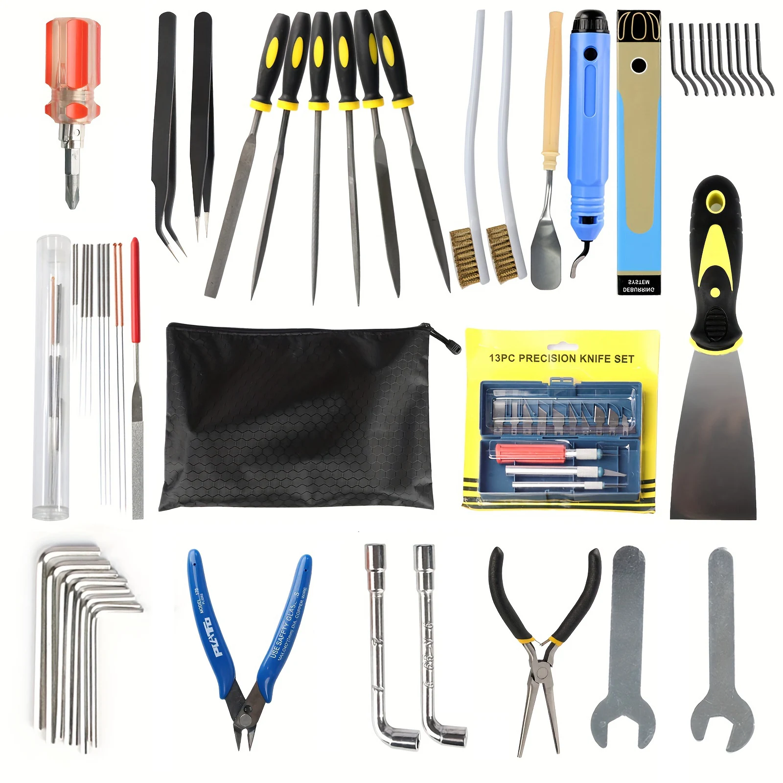 67 In 1 3D Printer Finishing Tool Kit Deburring Engraving Carving Knife Scraper File Cutter Grinding DIY Print Tool Kit Set
67 In 1 3D Printer Finishing Tool Kit Deburring Engraving Carving Knife Scraper File Cutter Grinding DIY Print Tool Kit Set