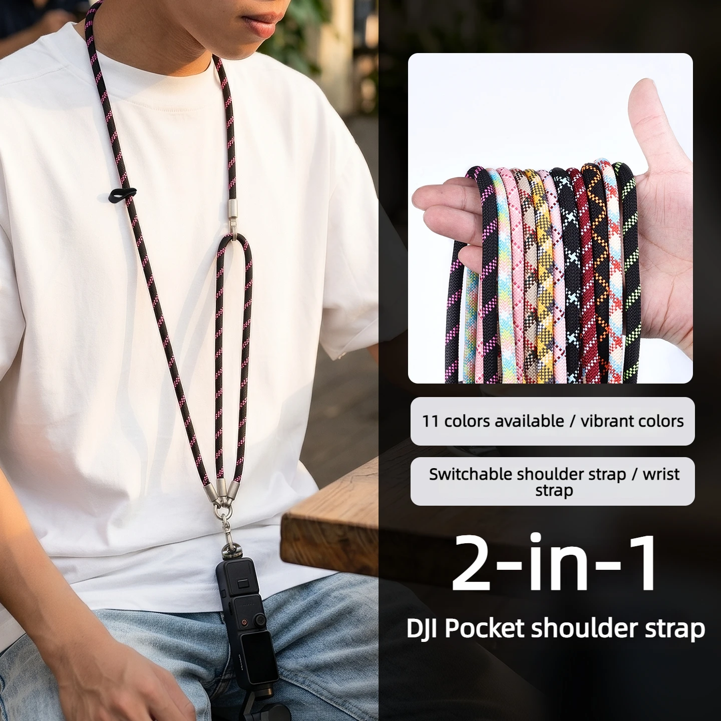 Camera Strap 2-in-1 Suitable for DJI Pocket3/2 Camera Lanyard Accessories DJI Pocket4 Crossbody Quick Release Buckle Strap
Camera Strap 2-in-1 Suitable for DJI Pocket3/2 Camera Lanyard Accessories DJI Pocket4 Crossbody Quick Release Buckle Strap