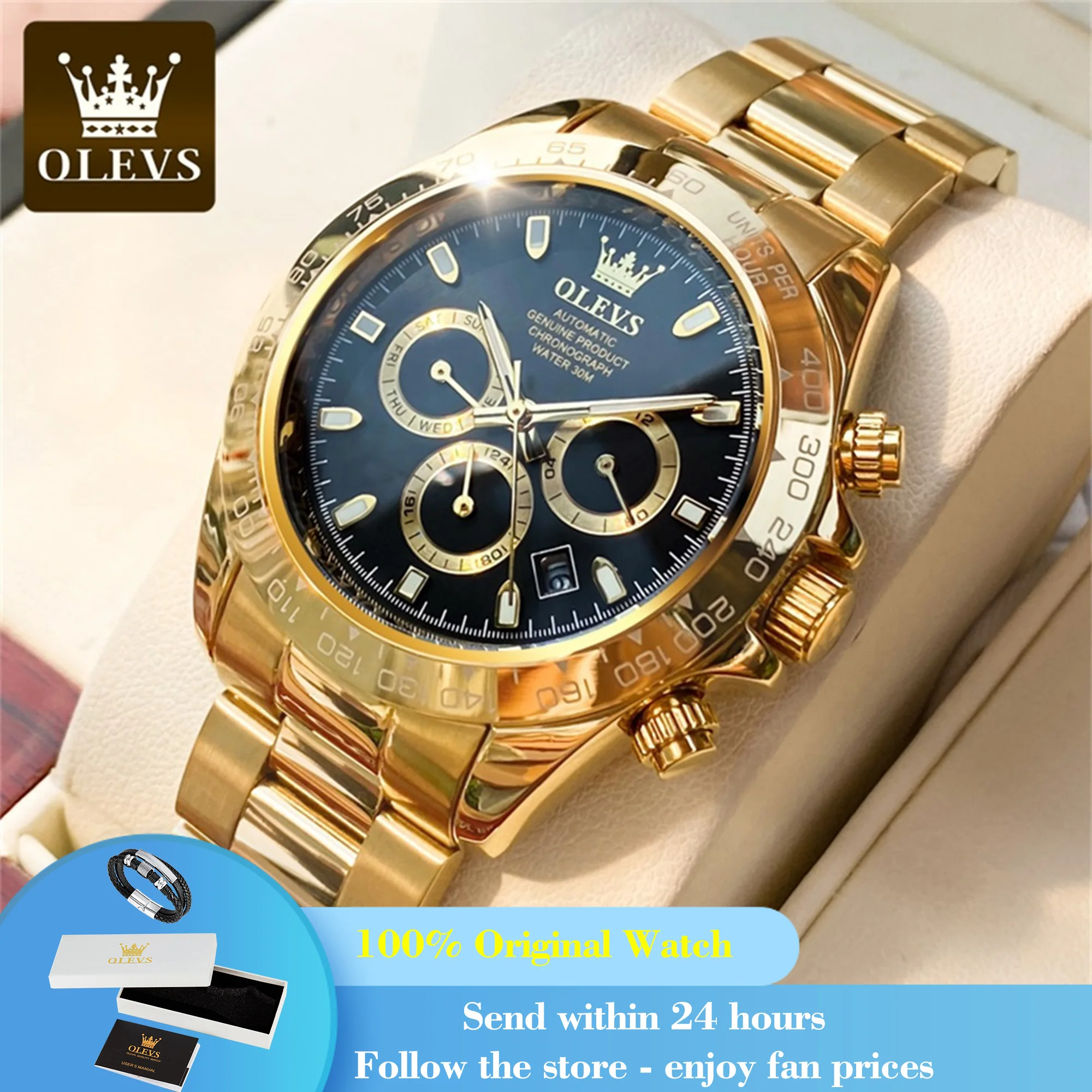 OLEVS 6638 Men's Watch Luminous Waterproof Mechanical Watch For Men Stainless Steel Luxury Calendar Automatic Male Wrist Watches
OLEVS 6638 Men's Watch Luminous Waterproof Mechanical Watch For Men Stainless Steel Luxury Calendar Automatic Male Wrist Watches