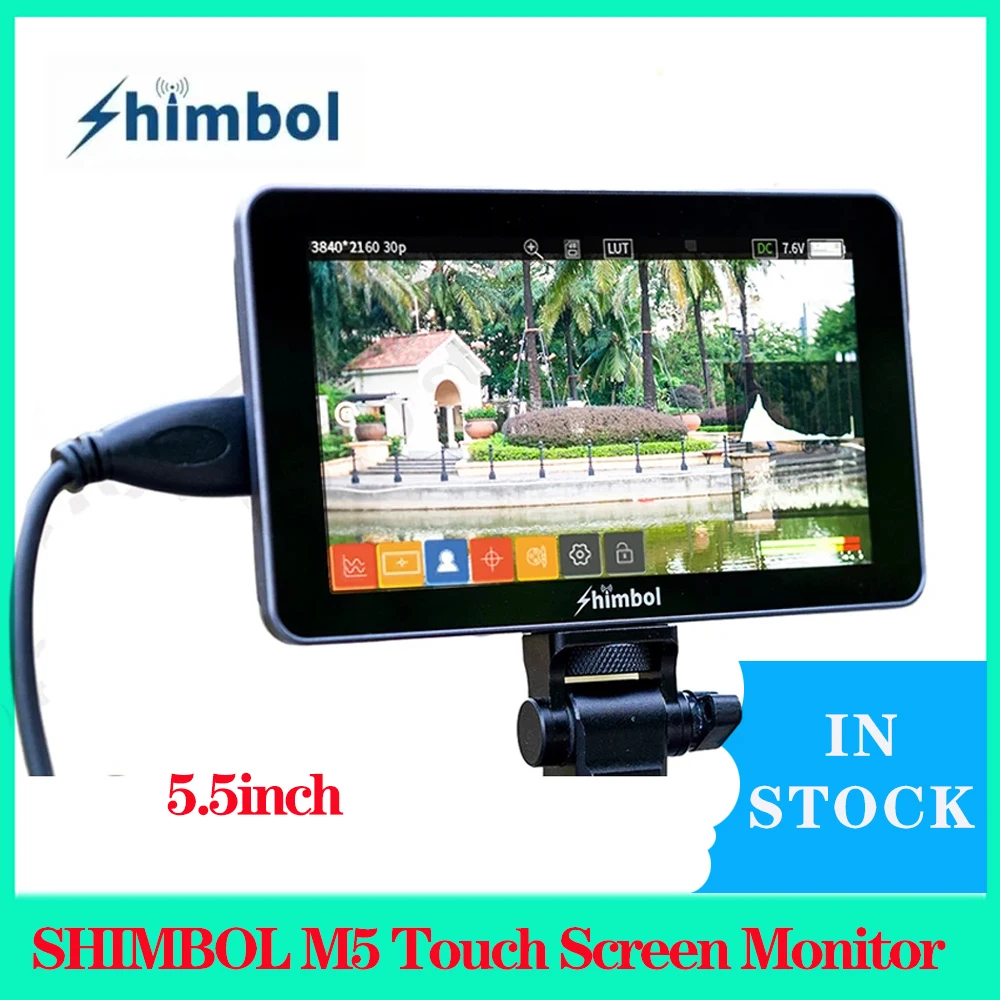 Монитор сенсорного экрана SHIMBOL M5, 5,5 дюйма, 4K NIT, беспроводное изображение высокой яркости для фотоаппарата
Монитор сенсорного экрана SHIMBOL M5, 5,5 дюйма, 4K NIT, беспроводное изображение высокой яркости для фотоаппарата
