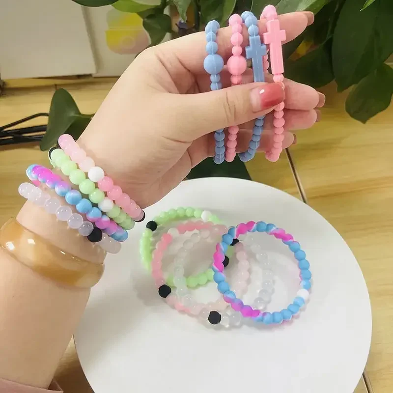 Elegant Beaded Bracelet for Women, Stylish Silicone Jewelry Accessory
Elegant Beaded Bracelet for Women, Stylish Silicone Jewelry Accessory