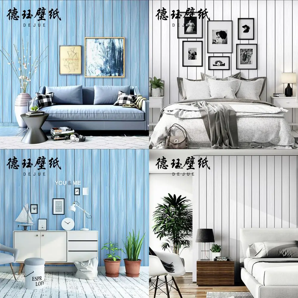 Nordic Striped Non Woven White Blue Wood Grain Wallpaper Mediterranean Style Home Living Room Bedroom Background
Nordic Striped Non Woven White Blue Wood Grain Wallpaper Mediterranean Style Home Living Room Bedroom Background