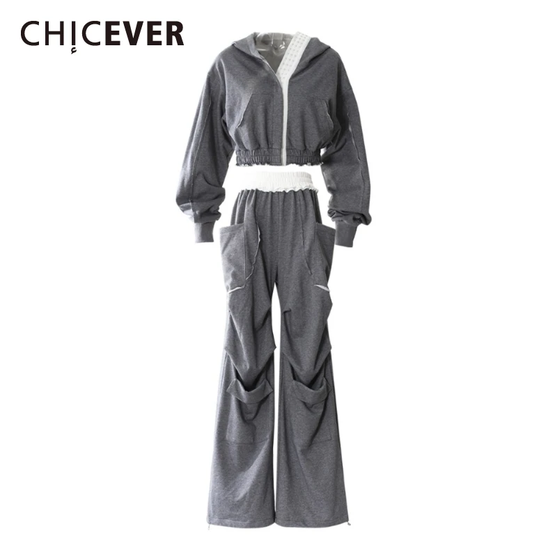 CHICEVER Серый цвет Комплекты из двух предметов для женщин Тонкая толстовка с длинными рукавами и высокой талией Сращенные карманы Брюки-карго Спортивная одежда Женский
CHICEVER Серый цвет Комплекты из двух предметов для женщин Тонкая толстовка с длинными рукавами и высокой талией Сращенные карманы Брюки-карго Спортивная одежда Женский