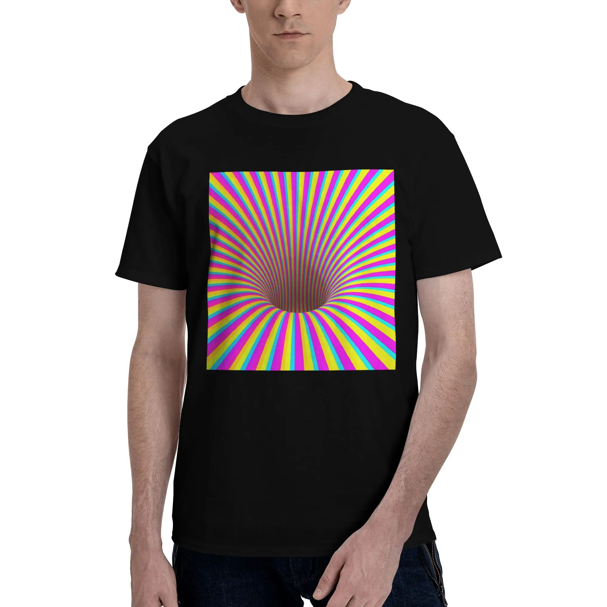Grid Wormhole Geometric 3D Vortex Illusion 100% Cotton T-Shirt Men'sOversized T Shirts Men O-Neck Short Sleeve S-6XL
Grid Wormhole Geometric 3D Vortex Illusion 100% Cotton T-Shirt Men'sOversized T Shirts Men O-Neck Short Sleeve S-6XL