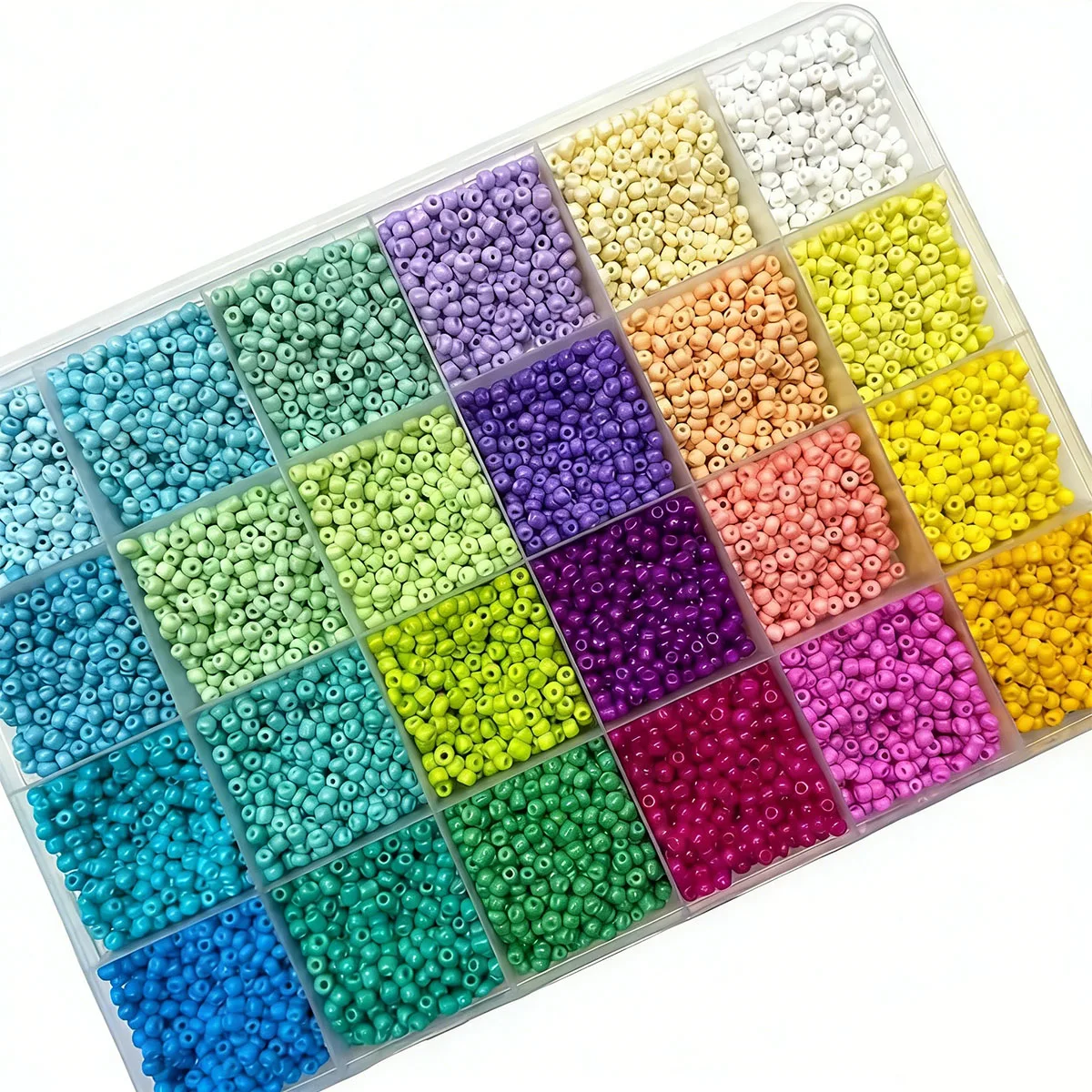 10000 PCS DIY Jewelry 3mm Bright Glass Rice Beads 24 Stallion Caron Color Exquisite Set
10000 PCS DIY Jewelry 3mm Bright Glass Rice Beads 24 Stallion Caron Color Exquisite Set