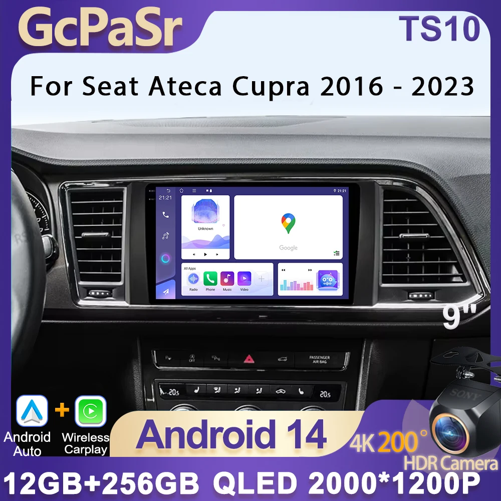 Car Radio Carplay For Seat Ateca Cupra 2016 - 2023 GPS Navigation Video Android Auto Stereo Multimedia Player 5G Wifi No 2din
Car Radio Carplay For Seat Ateca Cupra 2016 - 2023 GPS Navigation Video Android Auto Stereo Multimedia Player 5G Wifi No 2din