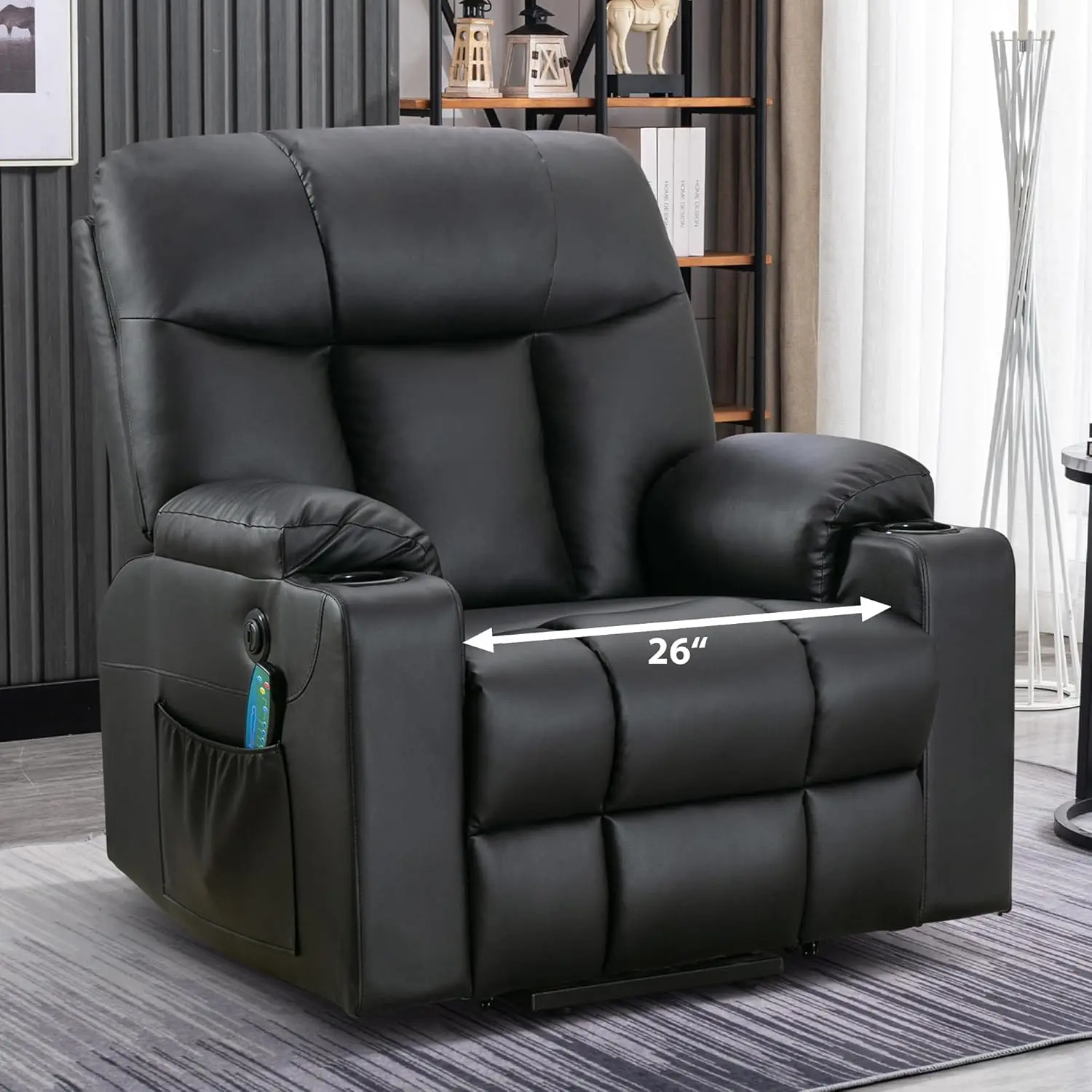 Bonzy Home 26" Extra Wide Lift Recliner Chair with Heat and Massage, Faux Leather Power Lift Chair Massage Chair for Adults
Bonzy Home 26" Extra Wide Lift Recliner Chair with Heat and Massage, Faux Leather Power Lift Chair Massage Chair for Adults