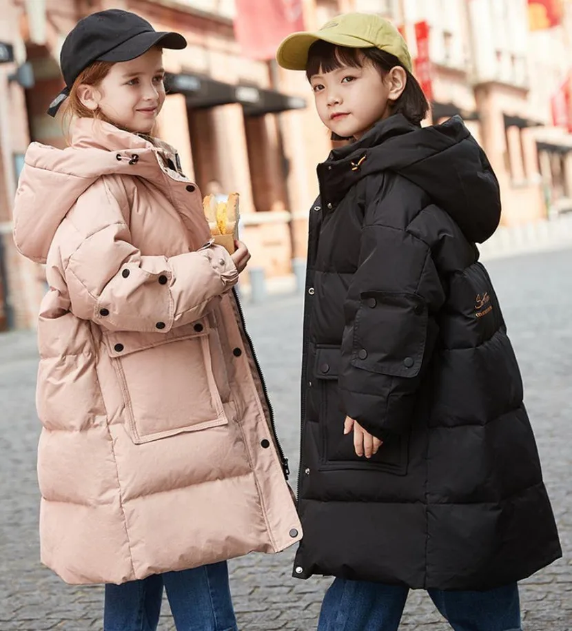 Cold Winter Girls Duck Down Jackets Thicken Warm Loose Outwear Kids Long Hooded Coat Snow Suit A1937
Cold Winter Girls Duck Down Jackets Thicken Warm Loose Outwear Kids Long Hooded Coat Snow Suit A1937