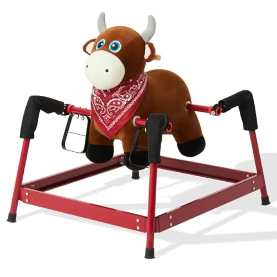 FUNLIO Bull Spring Rocking Horse for 3-6 Years Red and Brown Wild Ride on Horse with Covered Spring Sturdy Frame Neighing Gallo
FUNLIO Bull Spring Rocking Horse for 3-6 Years Red and Brown Wild Ride on Horse with Covered Spring Sturdy Frame Neighing Gallo