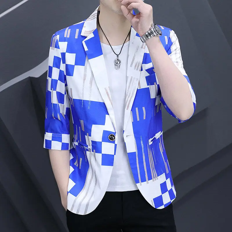 Легкий мужской дышащий пиджак с цветочным принтом, приталенный, в корейском стиле, повседневный, с ощущением прохлады
Легкий мужской дышащий пиджак с цветочным принтом, приталенный, в корейском стиле, повседневный, с ощущением прохлады