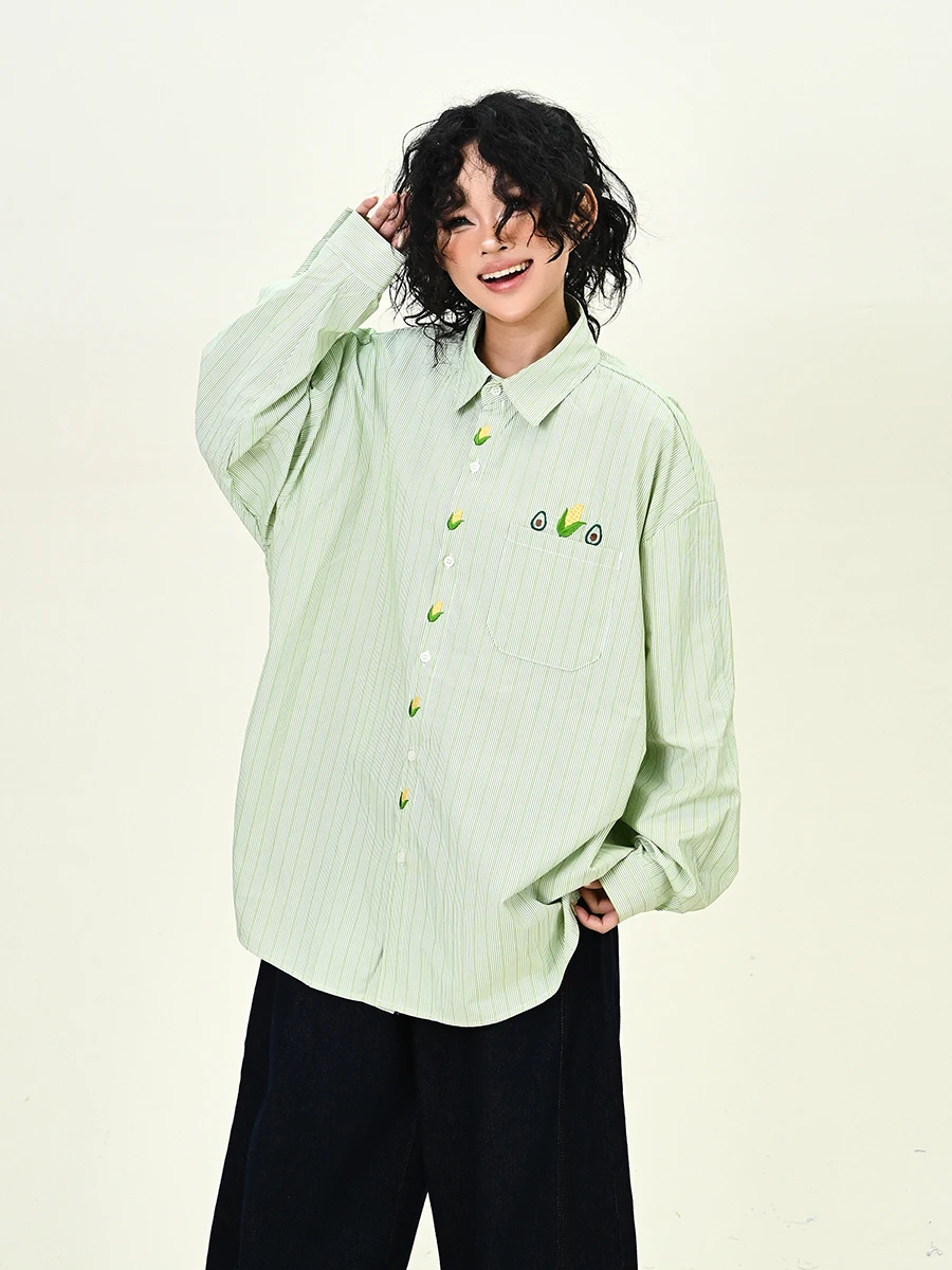 Свободная повседневная женская блузка с длинным рукавом и вышивкой в стиле японского бойфренд-стиля, осенняя новинка, модный тренд
Свободная повседневная женская блузка с длинным рукавом и вышивкой в стиле японского бойфренд-стиля, осенняя новинка, модный тренд