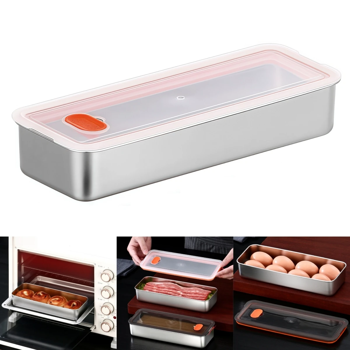 Container Meat Storage Box With Sealed Lids Thickened Plate Rectangular Food Storage Pan Freshing Lunch Box Container Stainless
Container Meat Storage Box With Sealed Lids Thickened Plate Rectangular Food Storage Pan Freshing Lunch Box Container Stainless