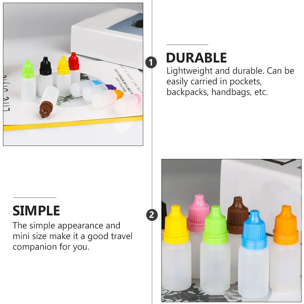 50Pcs Eye Liquid Dropper Bottles Portable Translucent Squeezable Leak Proof Mini Bottles for Travel Essential Oils Saline 
50Pcs Eye Liquid Dropper Bottles Portable Translucent Squeezable Leak Proof Mini Bottles for Travel Essential Oils Saline