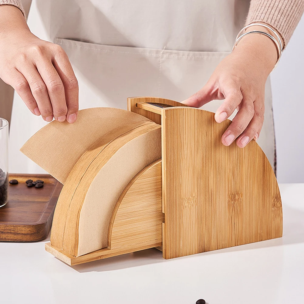 Coffee Filter Storage Rack Organizer Fan Shaped Paper Holder Stand Large Capacity Wood Grain Reusable Practical
Coffee Filter Storage Rack Organizer Fan Shaped Paper Holder Stand Large Capacity Wood Grain Reusable Practical