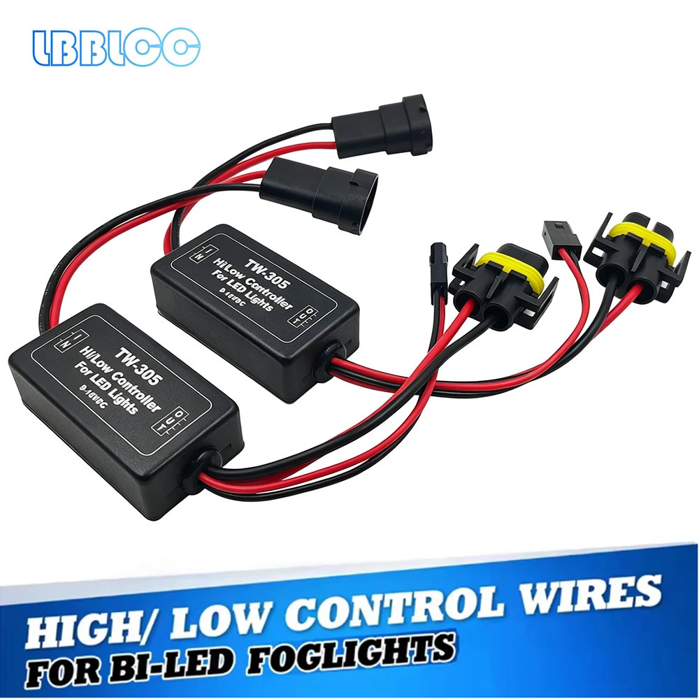 1 Pair TW-305 H8 H11 Car High Low Beam Controller Wiring For Bi-LED Fog Light Lens H11 Connector Relay Harness Cable Accessories
1 Pair TW-305 H8 H11 Car High Low Beam Controller Wiring For Bi-LED Fog Light Lens H11 Connector Relay Harness Cable Accessories