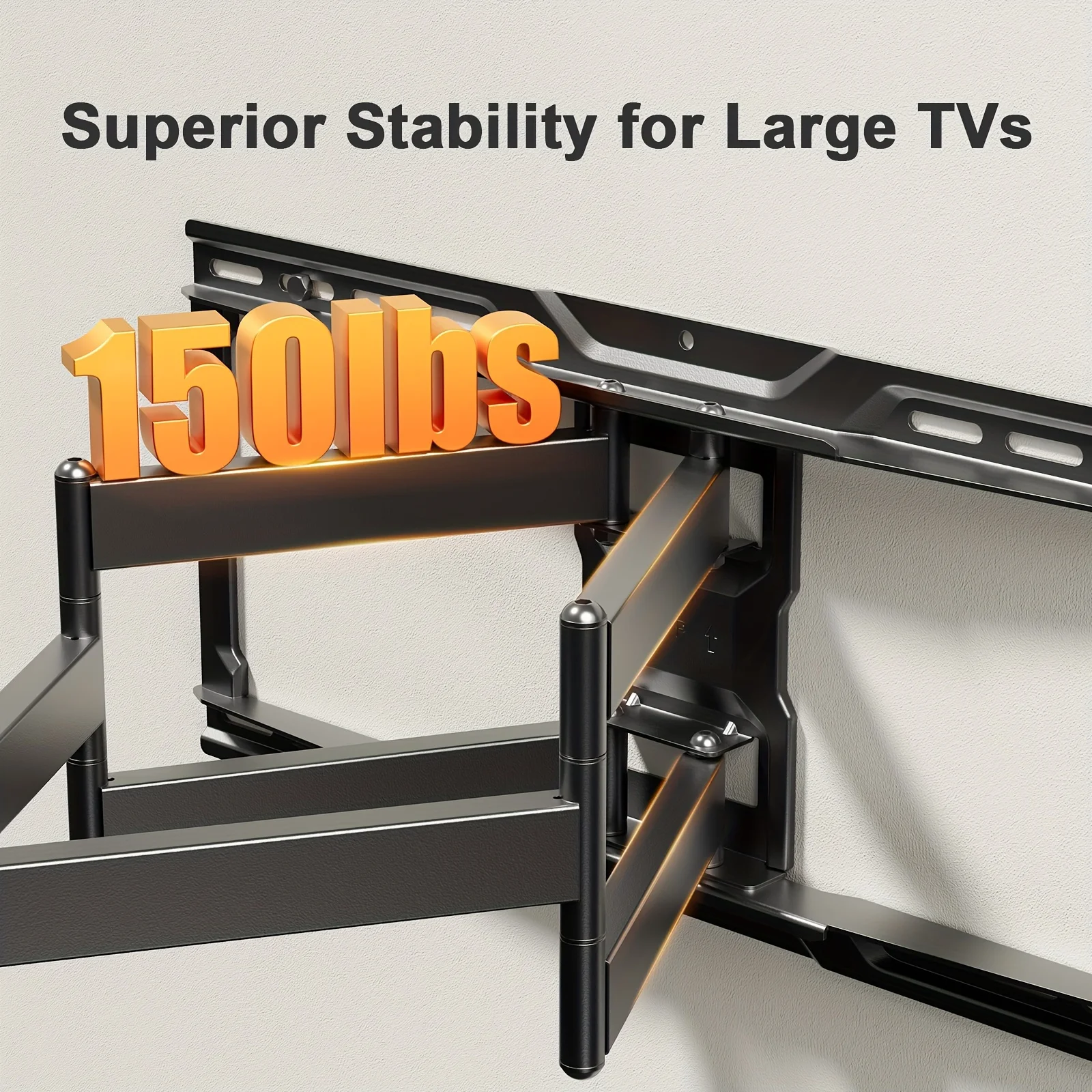 Full Motion TV Wall Mount For 42-90 Inch TVs, Supports Up To 150 Lbs, Pre-Installed Bracket With Tool-Free Tilt, Swivel, And Ex
Full Motion TV Wall Mount For 42-90 Inch TVs, Supports Up To 150 Lbs, Pre-Installed Bracket With Tool-Free Tilt, Swivel, And Ex