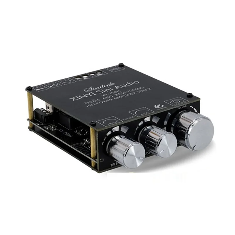 POP-lXY-T50H Плата усилителя Bluetooth 5,0 TPA3116D2 50 Вт + 50 Вт Регулируемый стерео цифровой усилитель с высокими басами Плата аудио
POP-lXY-T50H Плата усилителя Bluetooth 5,0 TPA3116D2 50 Вт + 50 Вт Регулируемый стерео цифровой усилитель с высокими басами Плата аудио