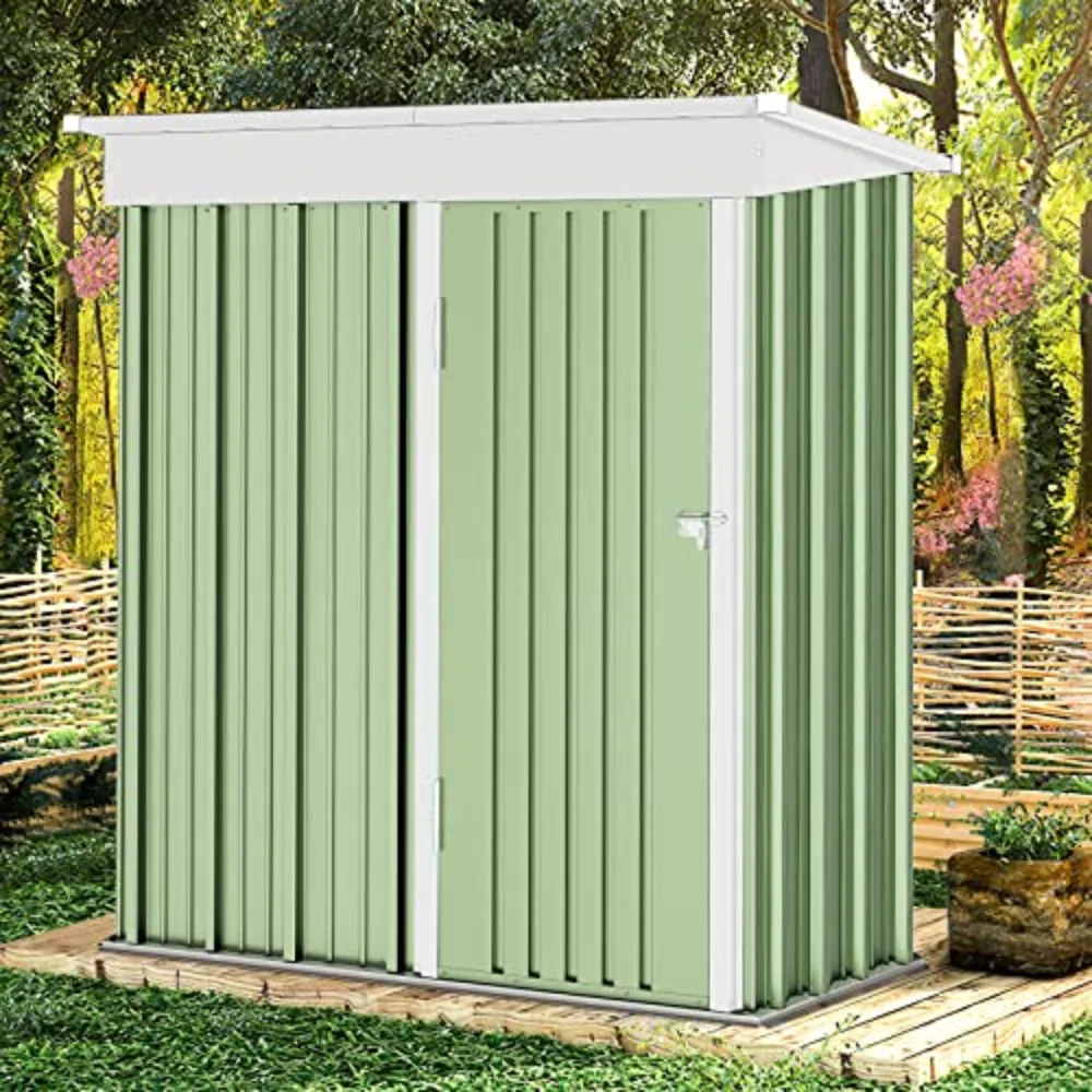 Outdoor Storage Shed, Heavy Duty Galvanized Metal Garden Shed Backyard Storage Shed OutsideStorage Shed House (5' x 3', Green)
Outdoor Storage Shed, Heavy Duty Galvanized Metal Garden Shed Backyard Storage Shed OutsideStorage Shed House (5' x 3', Green)