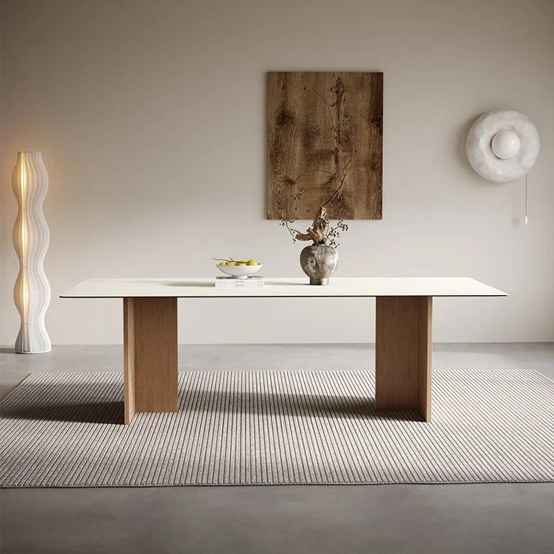 Cream Style French Retro Rock Slab Rectangular Travertine Dining Table Solid Wood Household Esstisch Modern Simple Light
Cream Style French Retro Rock Slab Rectangular Travertine Dining Table Solid Wood Household Esstisch Modern Simple Light