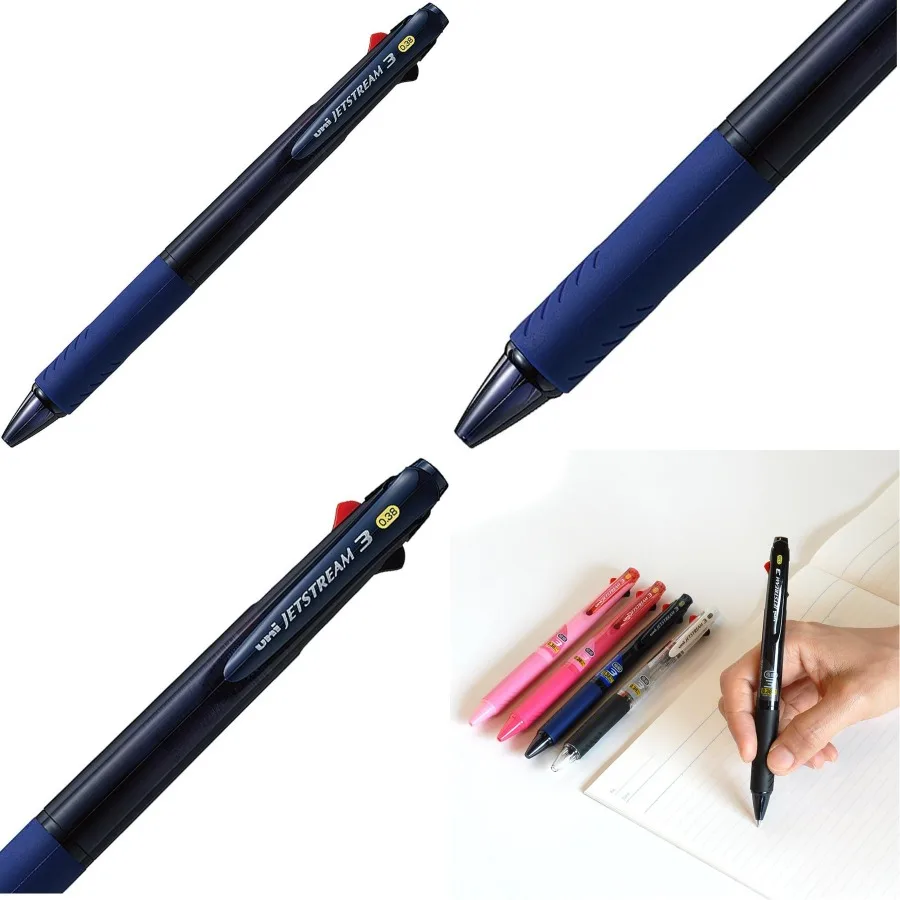 Uni Ballpoint Pen Jetstream 3 Color Black Red Blue Ink 0.38mm Transparent Navy for Precise Writing and Smooth Flow in Office Sc
Uni Ballpoint Pen Jetstream 3 Color Black Red Blue Ink 0.38mm Transparent Navy for Precise Writing and Smooth Flow in Office Sc