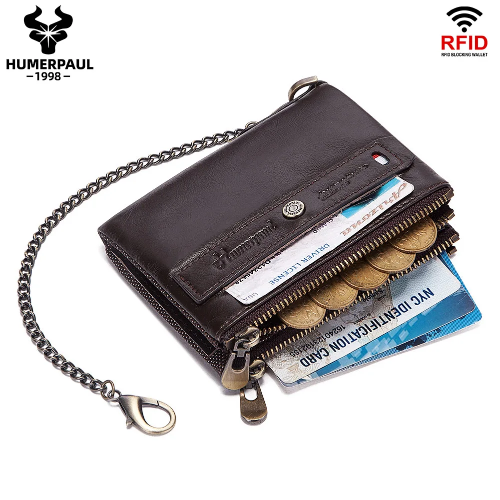 Genuine Leather Wallet for Men Fashion Anti-Theft Zipper Purse with Business Card Holder RFID Protected Luxury Male Purses
Genuine Leather Wallet for Men Fashion Anti-Theft Zipper Purse with Business Card Holder RFID Protected Luxury Male Purses