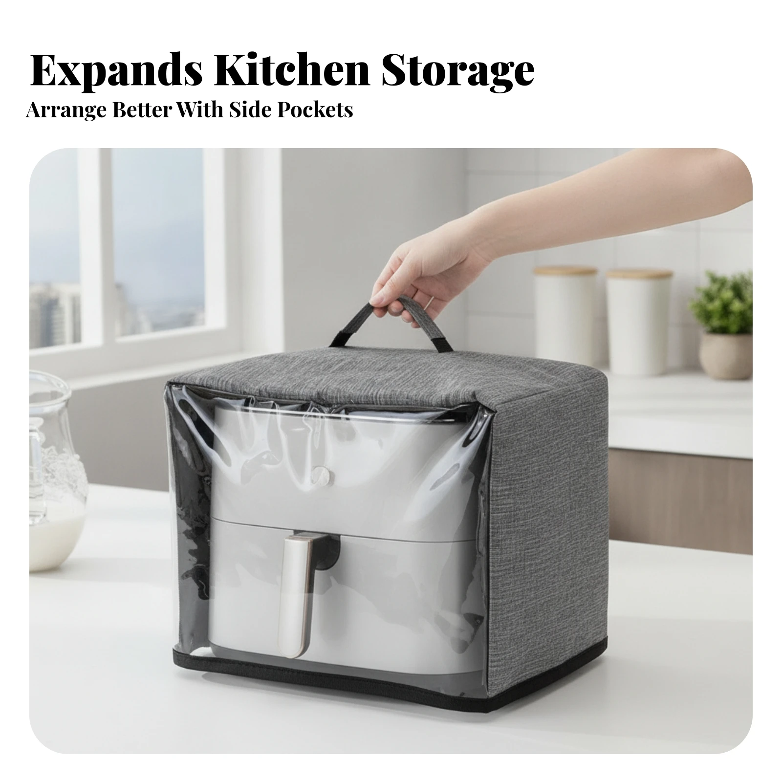 Clear-Front Appliance Cover Carry Handle Handled Appliance Cover
Clear-Front Appliance Cover Carry Handle Handled Appliance Cover