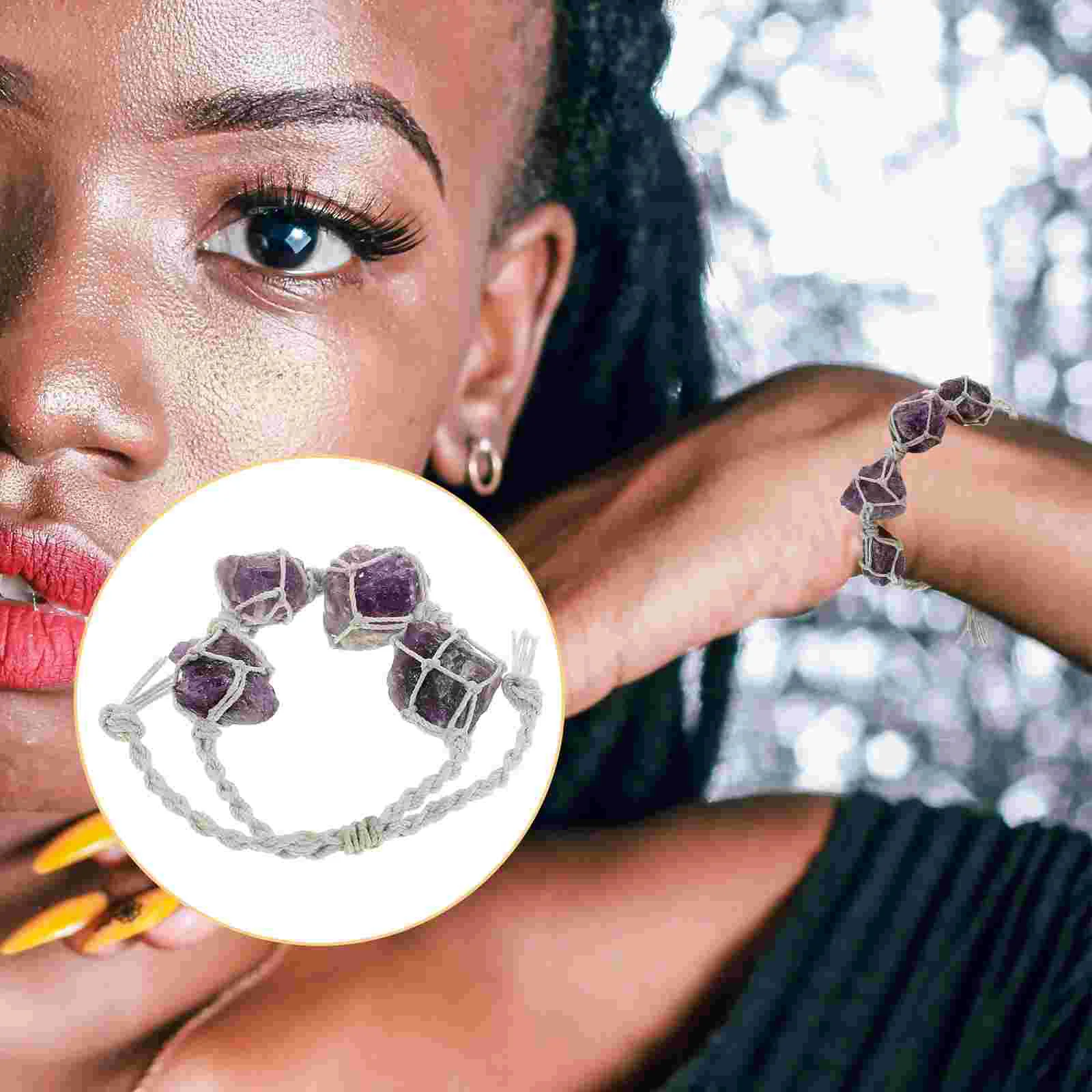 Raw Stone Woven Bracelet Jewelry Bracelets for Women Trendy Crystal Beaded Woman
Raw Stone Woven Bracelet Jewelry Bracelets for Women Trendy Crystal Beaded Woman