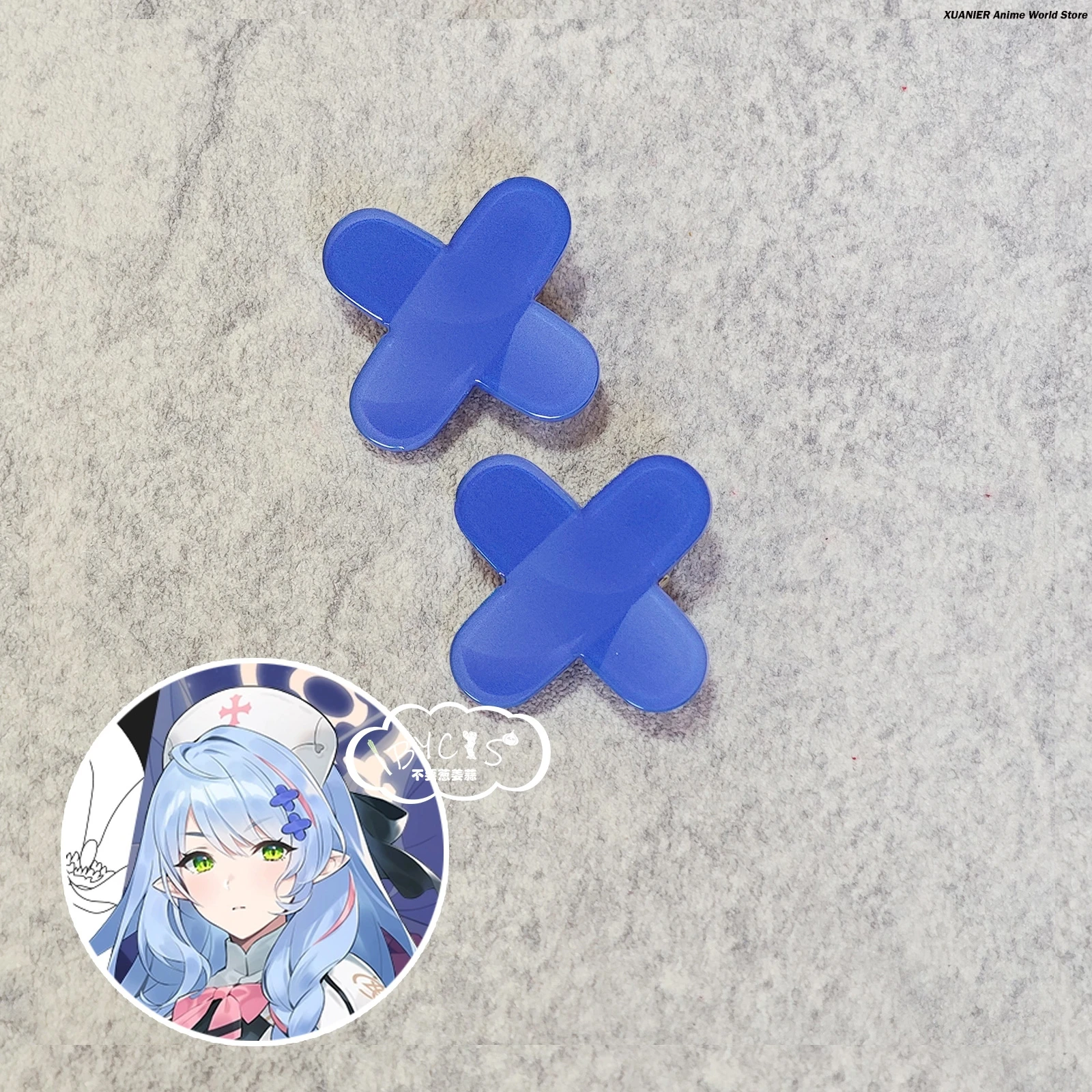 AnimeBlue Archive Aomori Mine Cosplay Costume Blue Cross Hair Clip Acrylic Hairpin Headwear Hair Accessories Jewelry Props Gift
AnimeBlue Archive Aomori Mine Cosplay Costume Blue Cross Hair Clip Acrylic Hairpin Headwear Hair Accessories Jewelry Props Gift