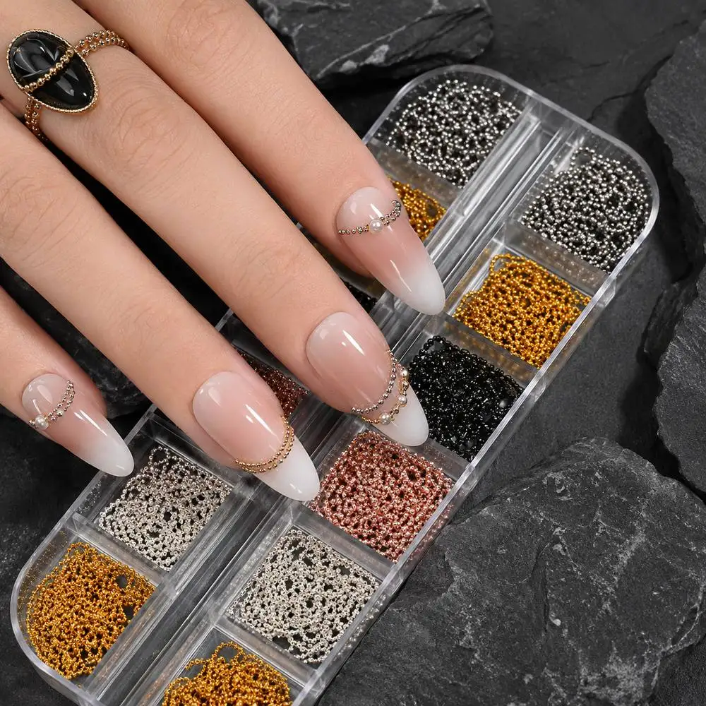 12Grids/Box Metallic Shine Chains Nail Charms Silver Rose Gold Black Alloy Chain Nail Decor Bold Statement Alloy Chains NailPart
12Grids/Box Metallic Shine Chains Nail Charms Silver Rose Gold Black Alloy Chain Nail Decor Bold Statement Alloy Chains NailPart