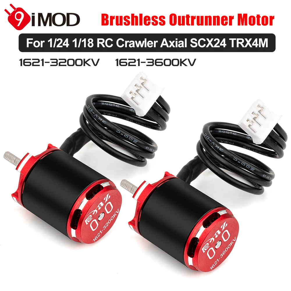 9IMOD 1621 Brushless Motor 3200KV/3600KV For 1/24 1/18 RC Crawler Car Axial SCX24 TRX4M
9IMOD 1621 Brushless Motor 3200KV/3600KV For 1/24 1/18 RC Crawler Car Axial SCX24 TRX4M