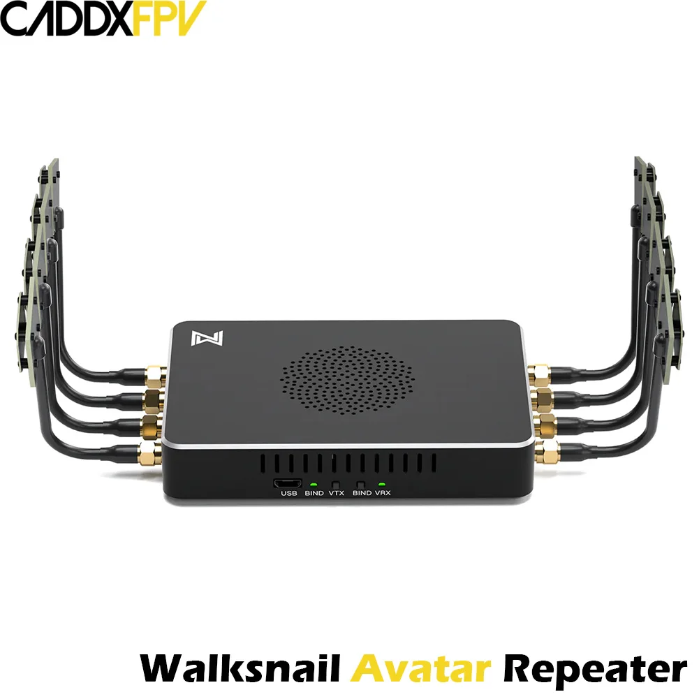 CADDX Walksnail Avatar Ретранслятор Усиление сигнала и расширение для очков X Avatar VRX все Walksnail VTXs Avatar HD система
CADDX Walksnail Avatar Ретранслятор Усиление сигнала и расширение для очков X Avatar VRX все Walksnail VTXs Avatar HD система