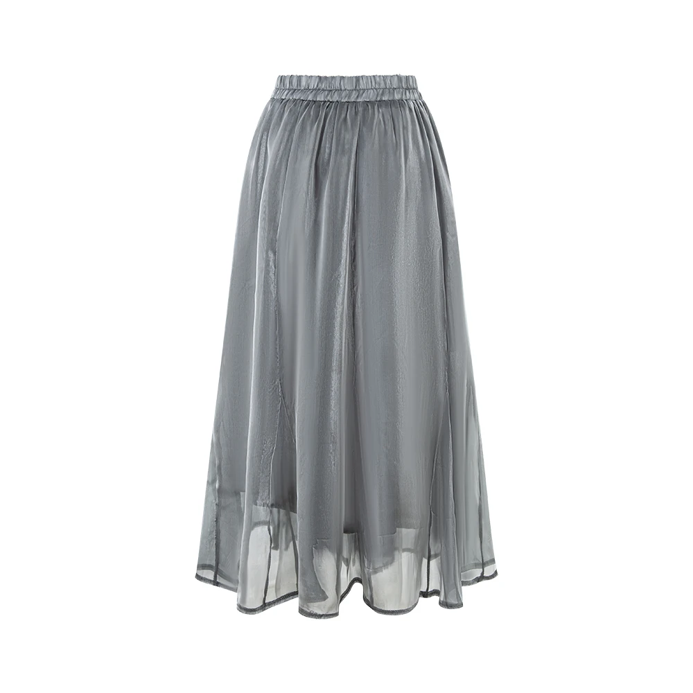 Flowing Light Female Midi Skirt Spring And Autumn 2024 High Waist Ankle-Length Frock Slim Fit Draped Women Clothing A-Line Skirt
Flowing Light Female Midi Skirt Spring And Autumn 2024 High Waist Ankle-Length Frock Slim Fit Draped Women Clothing A-Line Skirt