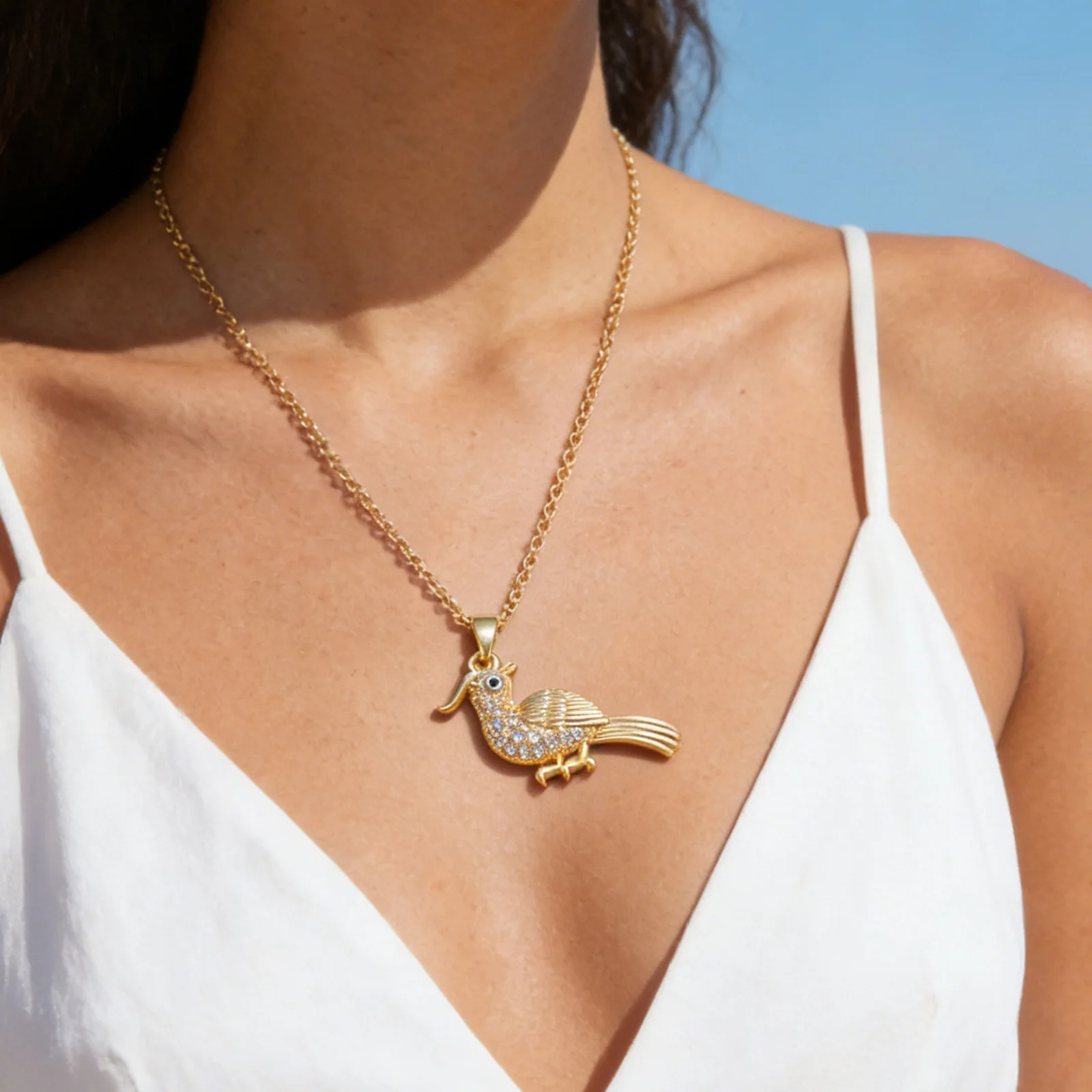 Golden Bird Zircon Pendant Necklace Adjustable Chain Jewelry Gift for Women Girls
Golden Bird Zircon Pendant Necklace Adjustable Chain Jewelry Gift for Women Girls