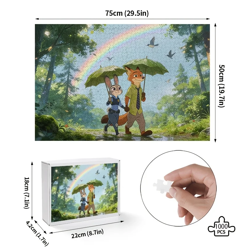 Пазл-постер Disney Zootopia (Зверополис) с Джуди и Ником Уайльдами, 1000 деталей – сложный, тематический, подходит для домашнего декора и коллекционирования
Пазл-постер Disney Zootopia (Зверополис) с Джуди и Ником Уайльдами, 1000 деталей – сложный, тематический, подходит для домашнего декора и коллекционирования