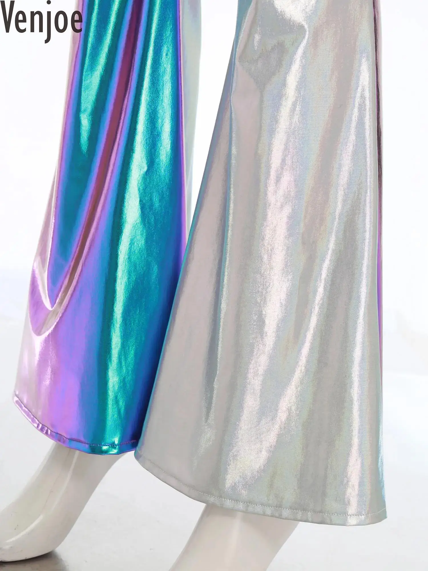 Женский блестящий комбинезон металлик для всего тела с воротником-стойкой без рукавов, расклешенные брюки, боди, расклешенный низ 70-х годов, диско-комбинезон, клубная одежда 
Женский блестящий комбинезон металлик для всего тела с воротником-стойкой без рукавов, расклешенные брюки, боди, расклешенный низ 70-х годов, диско-комбинезон, клубная одежда