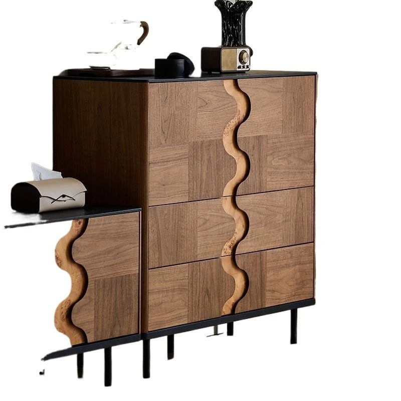 Solid wood side Living room Sofa side French black walnut veneer locker Wine cabinet Storage Whole house
Solid wood side Living room Sofa side French black walnut veneer locker Wine cabinet Storage Whole house