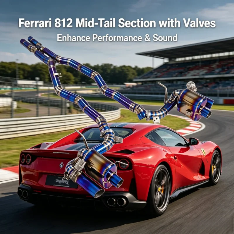 Titanium Alloy X Tube Valvetronic Exhaust Catback for Ferrari 812 6.5L 2017-2020 Exhaust Pipes Muffler With Controller
Titanium Alloy X Tube Valvetronic Exhaust Catback for Ferrari 812 6.5L 2017-2020 Exhaust Pipes Muffler With Controller