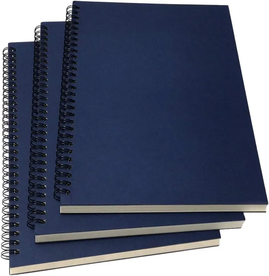 B5 Spiral Notebook Lined, 3-Pack, 70 Sheets Each, Hard Kraft Cover, 10.3" x 7.2", Blue, for School Office Writing
B5 Spiral Notebook Lined, 3-Pack, 70 Sheets Each, Hard Kraft Cover, 10.3" x 7.2", Blue, for School Office Writing