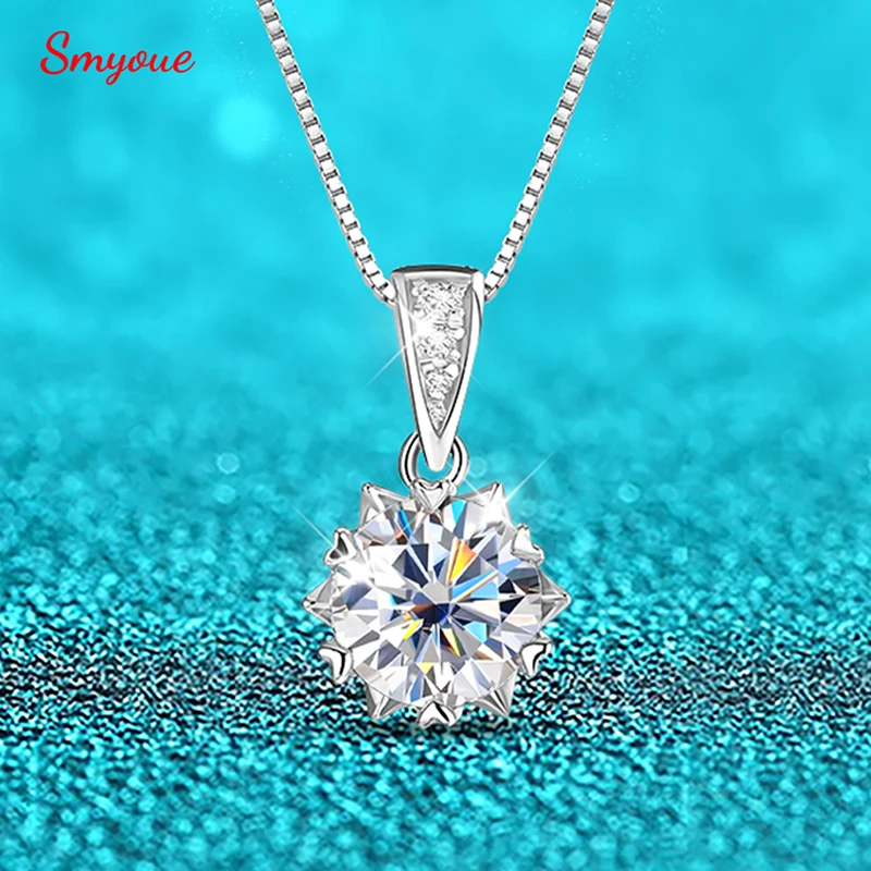 Smyoue 1/2CT D VVS Moissanite Necklace for Women Brilliant Cut Wedding Lab Diamond Pendant Sterling Silver 925 Jewelry Box Chain
Smyoue 1/2CT D VVS Moissanite Necklace for Women Brilliant Cut Wedding Lab Diamond Pendant Sterling Silver 925 Jewelry Box Chain