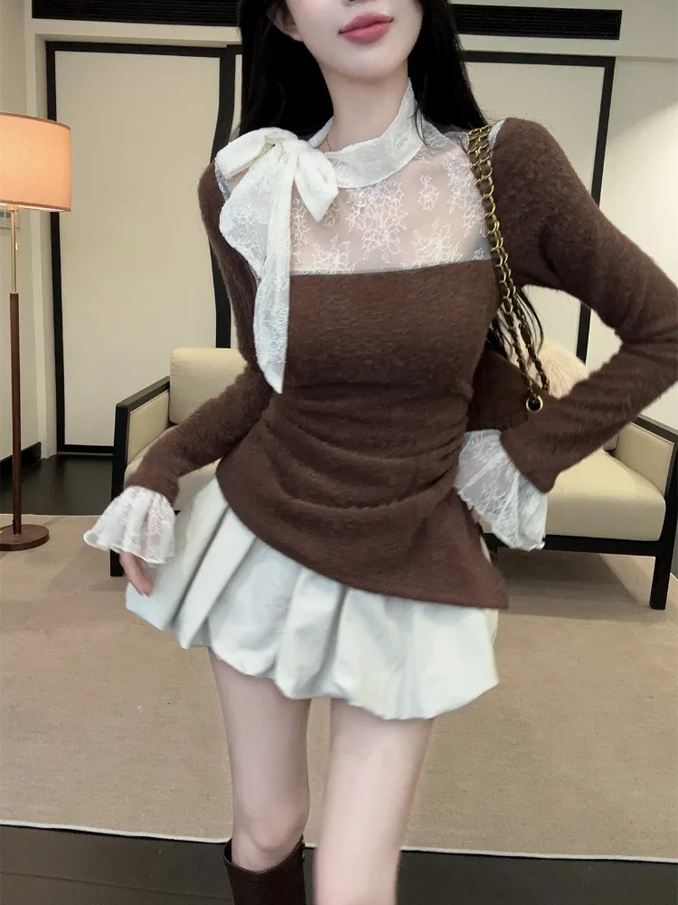 Pure Desire Knot Lace Knitted Bell Sleeve Backless Top with Pleated Skirt Two Piece Set French Style Fashionable Ca...
Pure Desire Knot Lace Knitted Bell Sleeve Backless Top with Pleated Skirt Two Piece Set French Style Fashionable Ca...