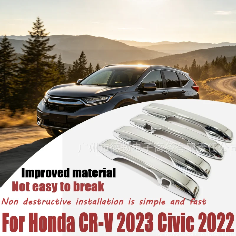 For Honda CR-V 2023 Civic 2022 Chrome Door Handle Cover, Exterior Trim Sticker, Car Accessory car decorations
For Honda CR-V 2023 Civic 2022 Chrome Door Handle Cover, Exterior Trim Sticker, Car Accessory car decorations