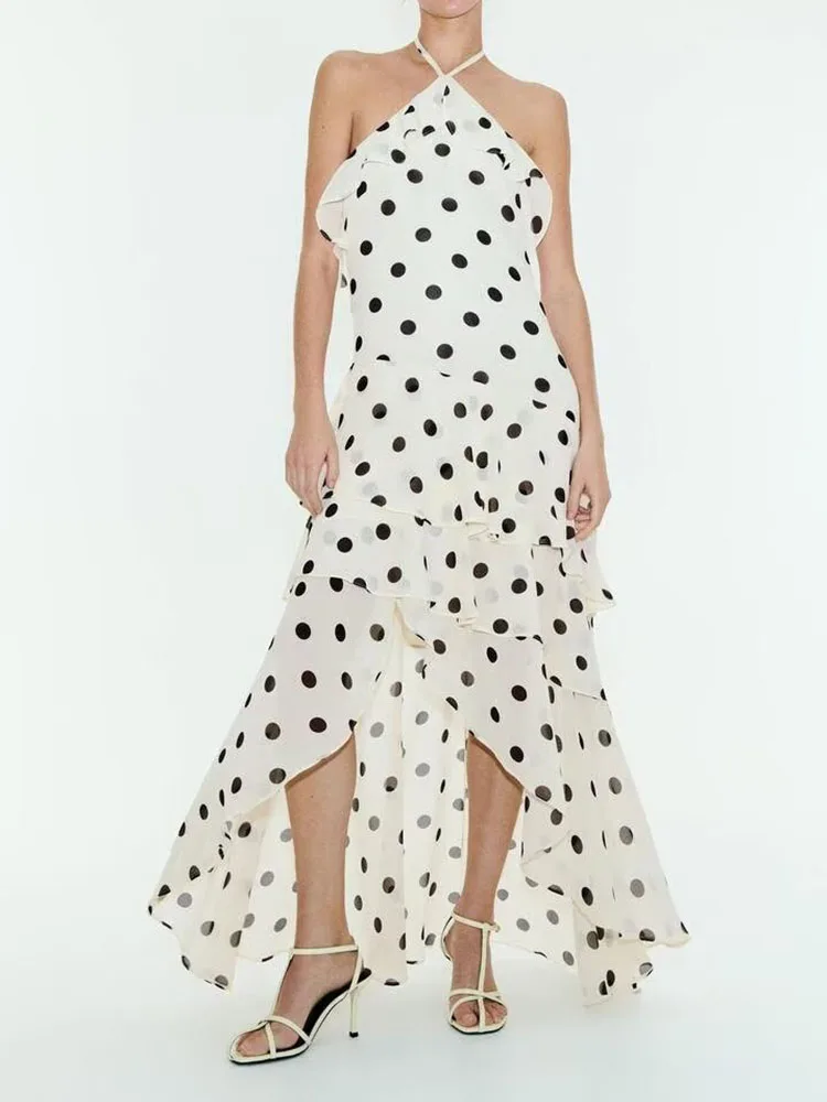 Elegant Sweet Fashionable Summer New Arrival Women's Dress Midi Length Hanging Neck Design Lace Trim Midi Dress for Daily Wear
Elegant Sweet Fashionable Summer New Arrival Women's Dress Midi Length Hanging Neck Design Lace Trim Midi Dress for Daily Wear