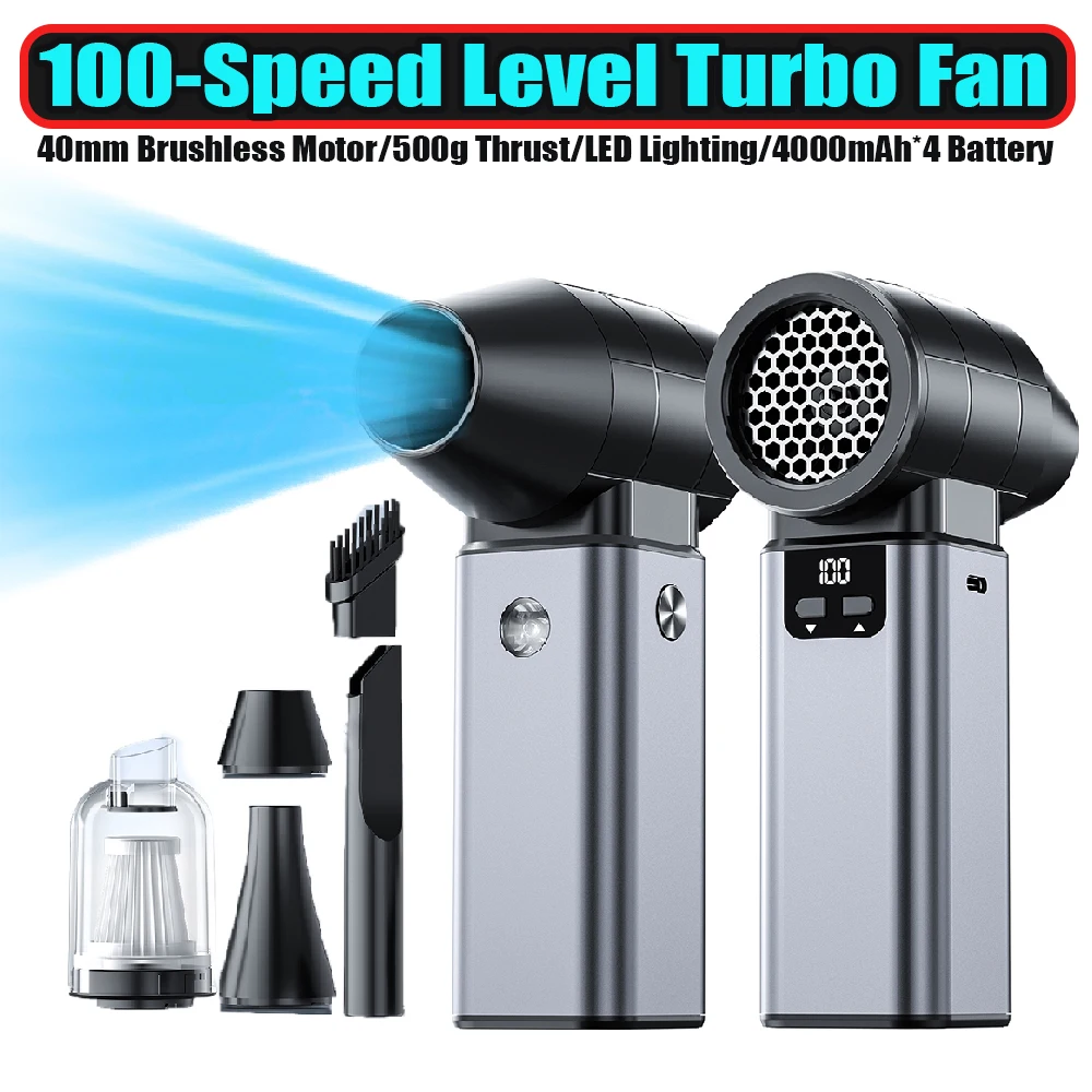 100-скоростной турбовентилятор, мощный очиститель воздуходувки со светодиодной подсветкой, давление ветра, 500 г, тряпка со сжатым воздухом для чистки автомобиля/ПК
100-скоростной турбовентилятор, мощный очиститель воздуходувки со светодиодной подсветкой, давление ветра, 500 г, тряпка со сжатым воздухом для чистки автомобиля/ПК