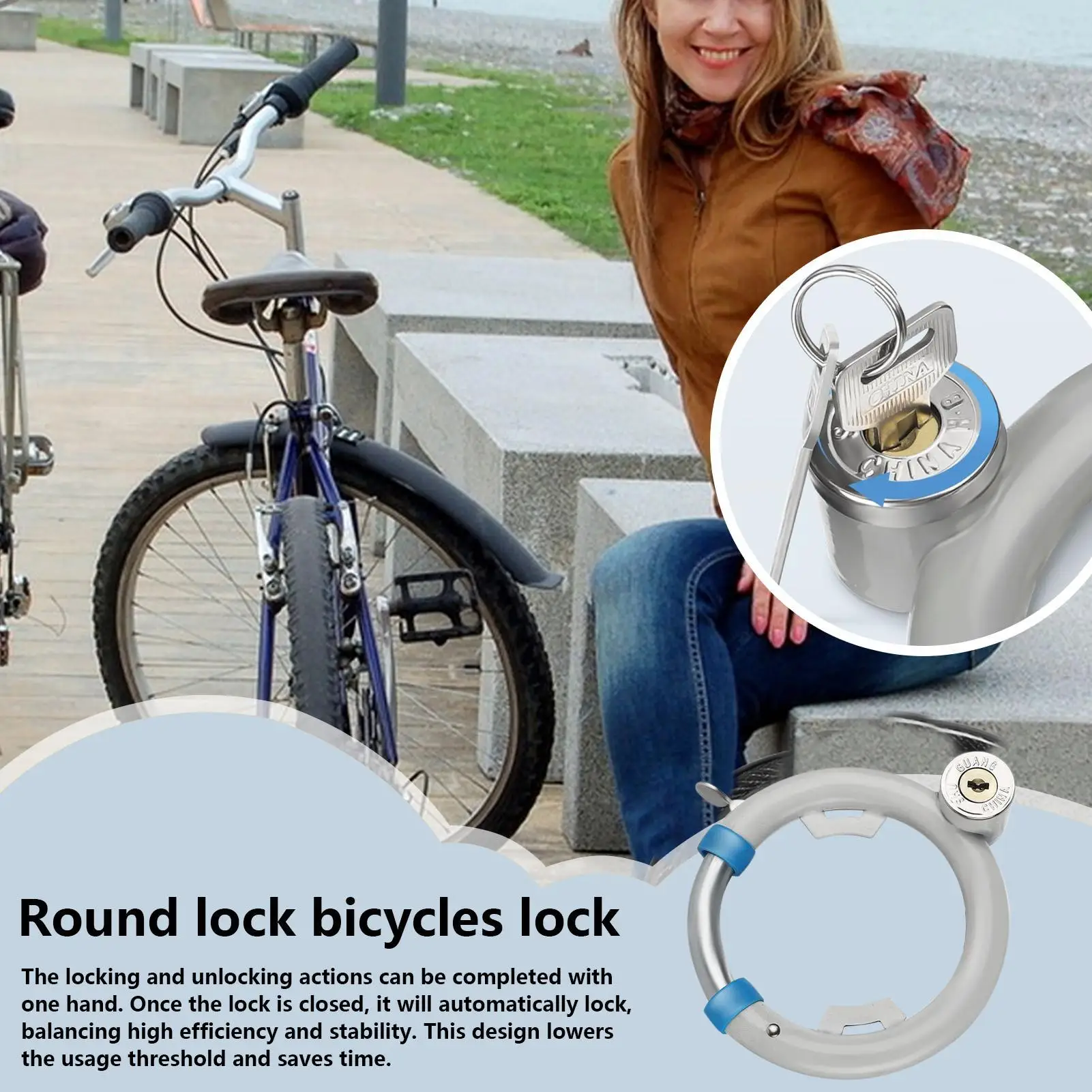 Lock For Bike Road Bike Guard Lock Biking Anti-Theft Safety Tool Round Security Locking Supplies For Electric Vehicles
Lock For Bike Road Bike Guard Lock Biking Anti-Theft Safety Tool Round Security Locking Supplies For Electric Vehicles