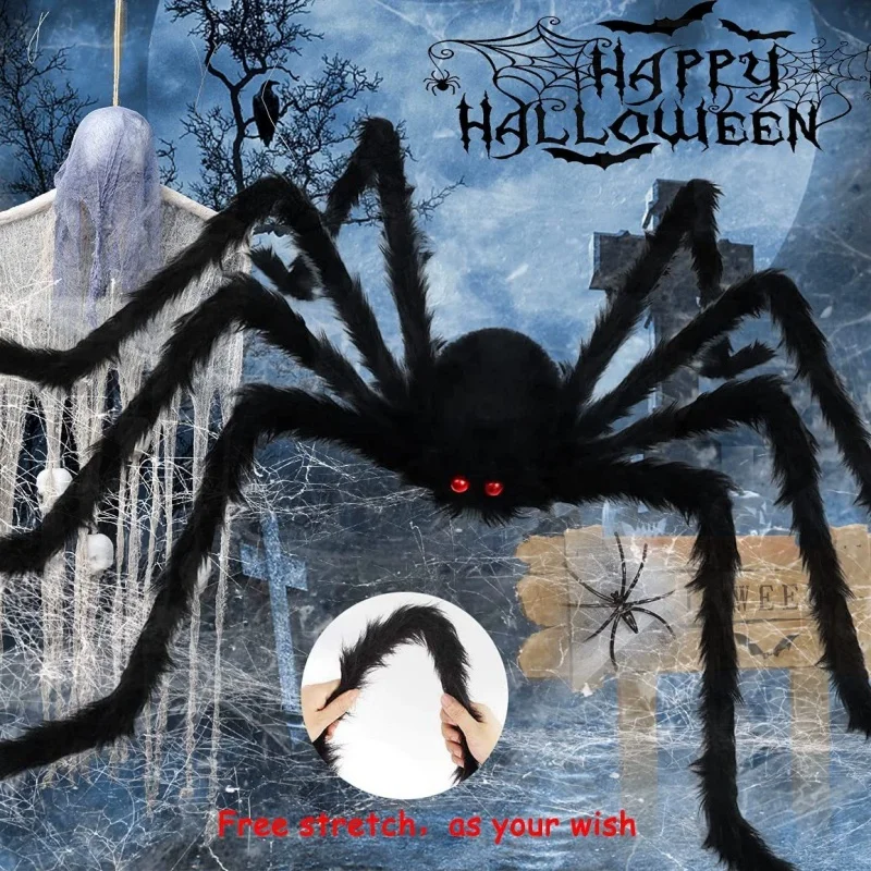 New Halloween Large Black Spider,Fake Giant Black Plush Spider,Outdoor Spider Props,Haunted House Garden Yard Scary Decorations
New Halloween Large Black Spider,Fake Giant Black Plush Spider,Outdoor Spider Props,Haunted House Garden Yard Scary Decorations
