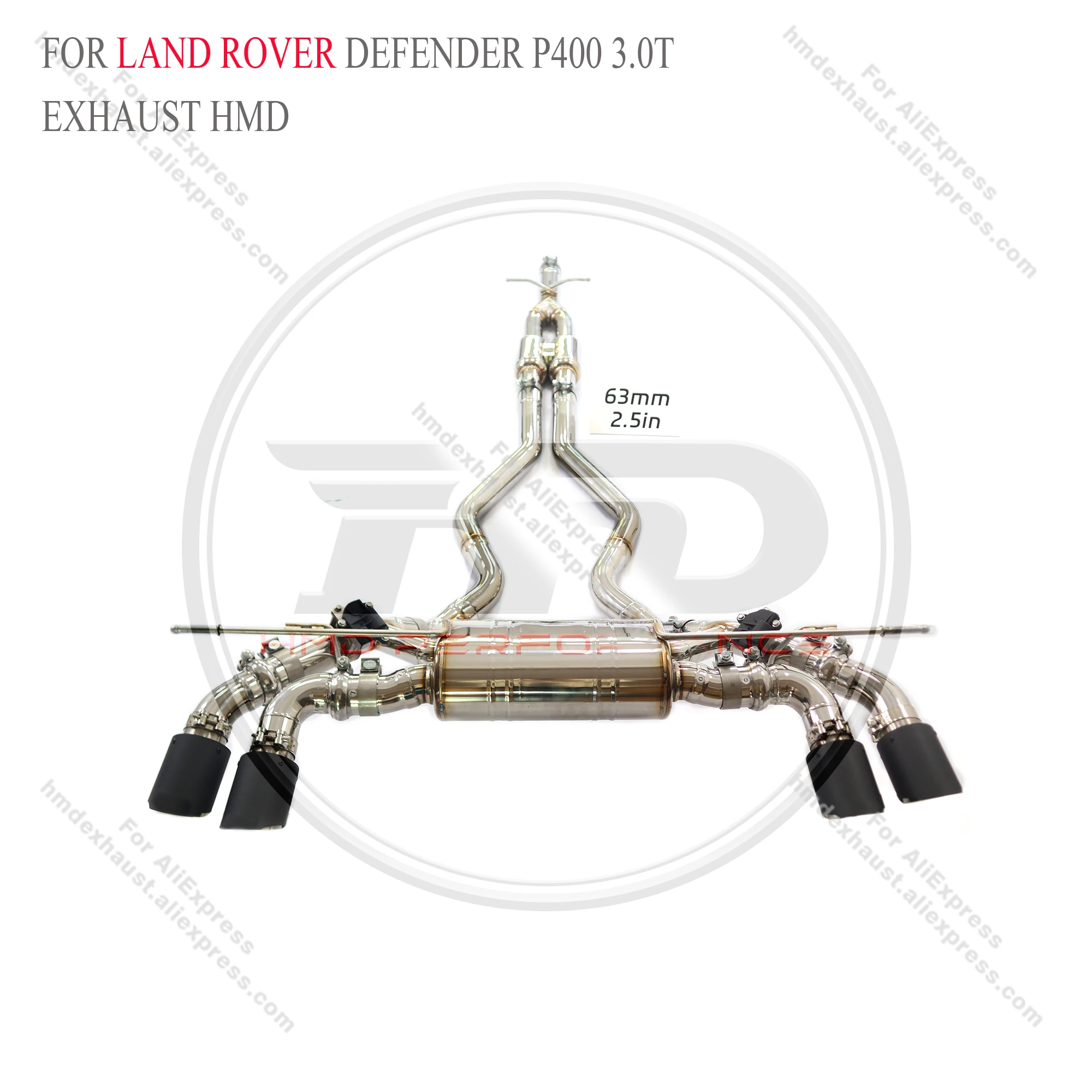 Нержавеющая сталь для Land Rover Defender P400 3.0T с клапаном Выхлопная система HMD Performance
Нержавеющая сталь для Land Rover Defender P400 3.0T с клапаном Выхлопная система HMD Performance