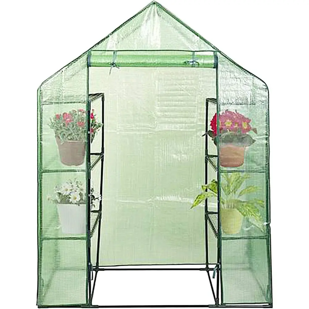 4-Tier Walk-In Greenhouse, Zippered Door, Indoor/Outdoor Use, for Plant & Herb Growth, 56x29x77
4-Tier Walk-In Greenhouse, Zippered Door, Indoor/Outdoor Use, for Plant & Herb Growth, 56x29x77