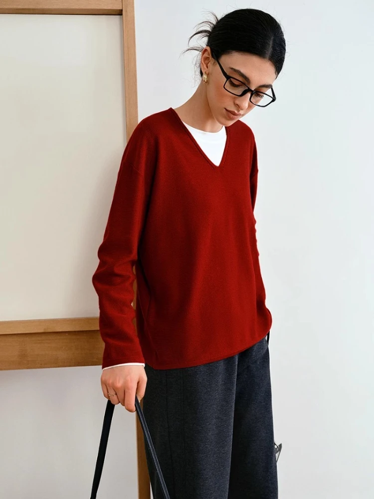 OLrain Red french Pullover 2025 autumn v-neck knitted sweater Fall Casual long sleeve women's top Clothing for woman O57QZ000235
OLrain Red french Pullover 2025 autumn v-neck knitted sweater Fall Casual long sleeve women's top Clothing for woman O57QZ000235