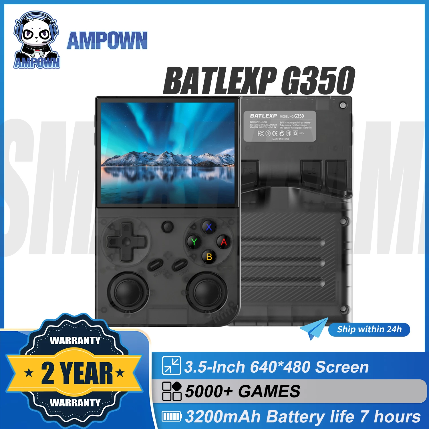 Портативная игровая консоль AMPOWN G350, 3,5-дюймовые портативные игровые плееры IPS, ретро-игровые консоли 3200 мАч, Linux Mini WIFI C2C
Портативная игровая консоль AMPOWN G350, 3,5-дюймовые портативные игровые плееры IPS, ретро-игровые консоли 3200 мАч, Linux Mini WIFI C2C
