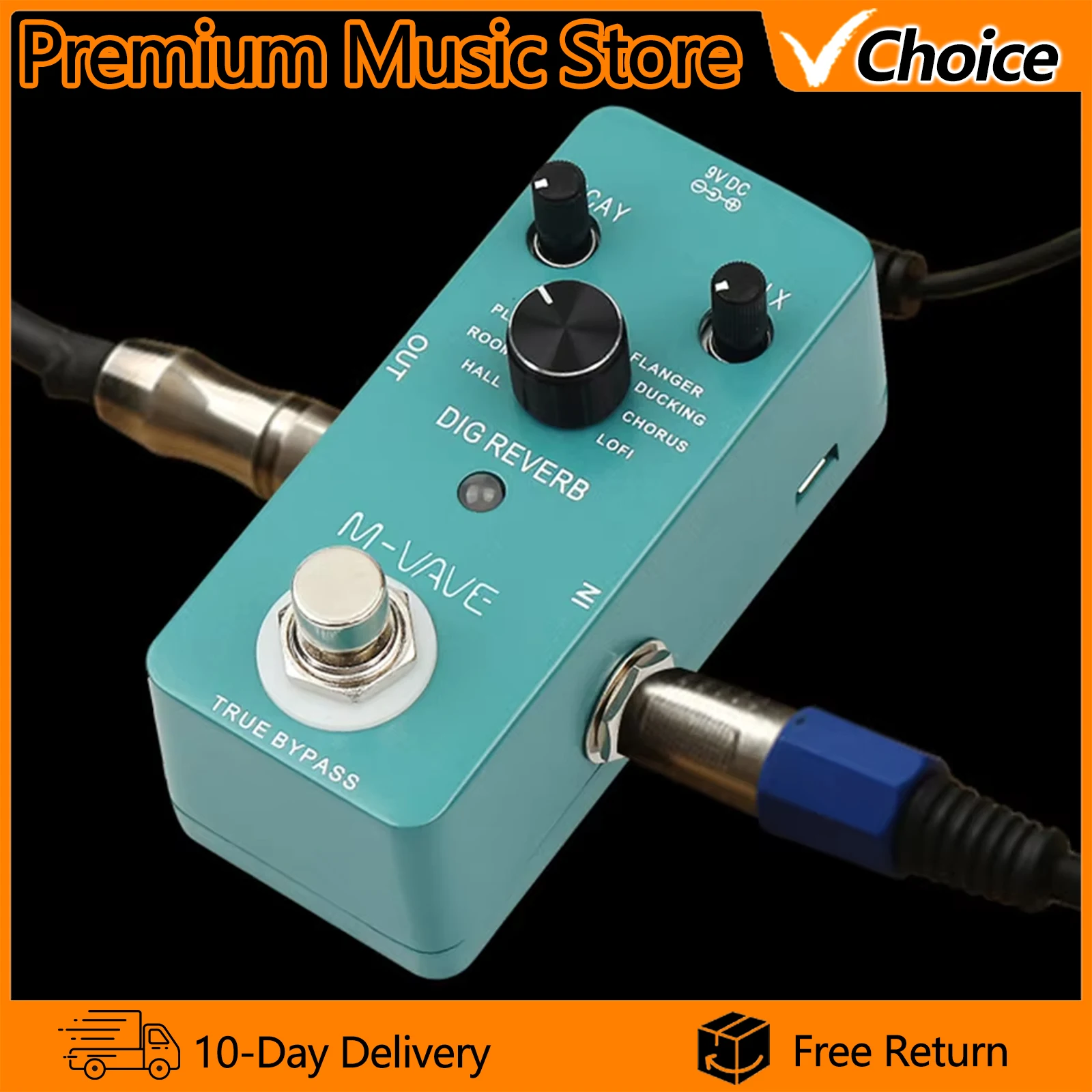 M-VAVE Electric Guitar Effect Pedal DIG Reverb Pedal 9 Reverb Types Decay Mix Control Effect True Bypass Guitar Accessories Part
M-VAVE Electric Guitar Effect Pedal DIG Reverb Pedal 9 Reverb Types Decay Mix Control Effect True Bypass Guitar Accessories Part
